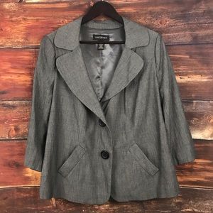 Lane Bryant blazer jacket gray office plus size 16